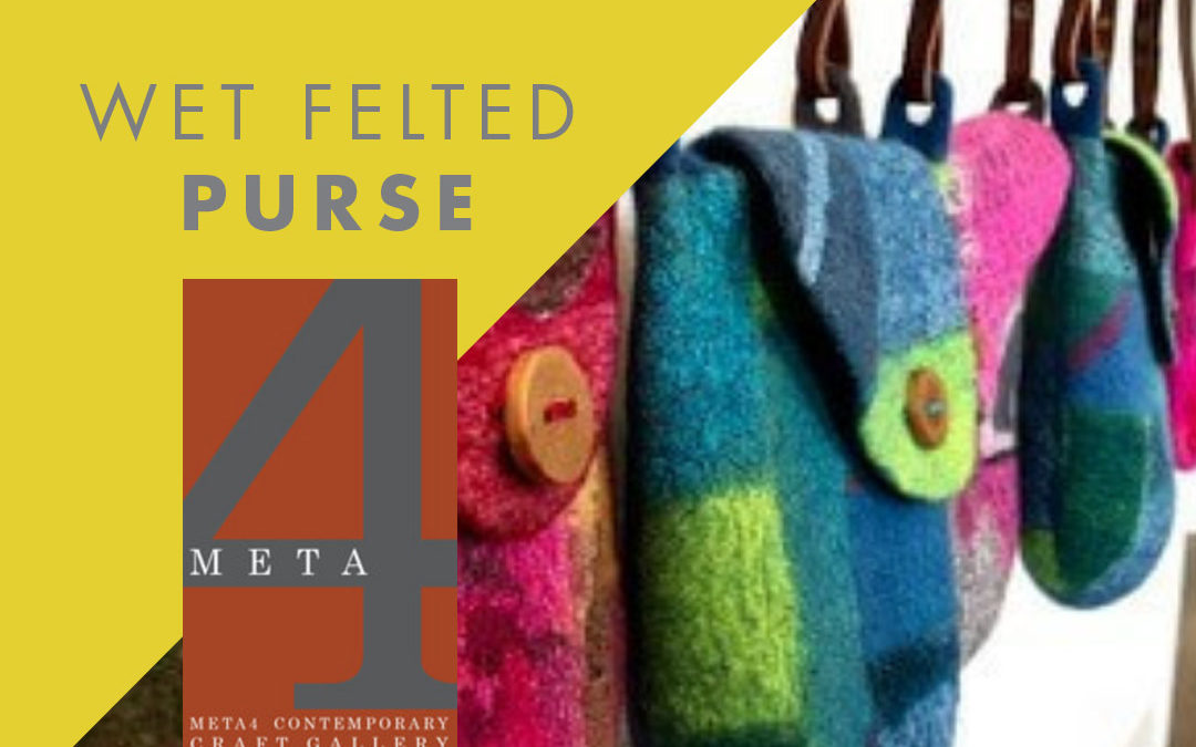 Image of Wet Felted Purses hanging